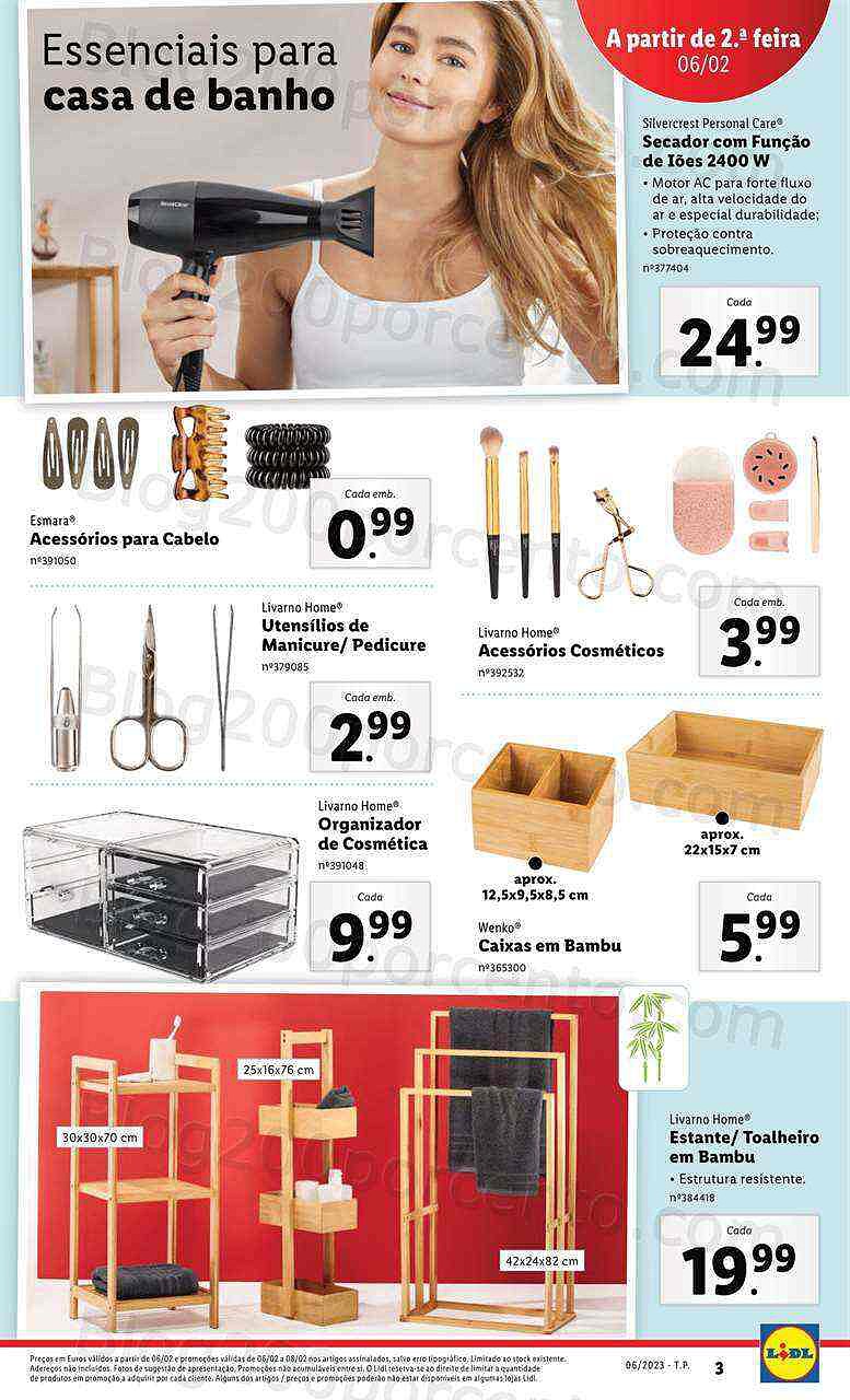 Antevisão Folheto LIDL Bazar Promoções de 6 a 15 fevereiro