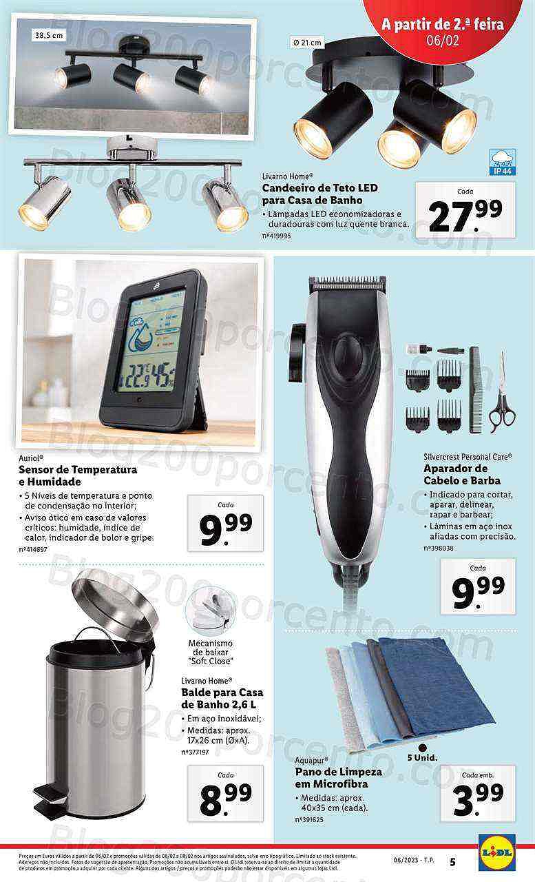 Antevisão Folheto LIDL Bazar Promoções de 6 a 15 fevereiro