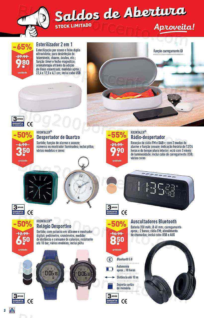 Antevisão Folheto ALDI Saldos de Abertura - Águas Santas - promoções de 15 a 21 fevereiro