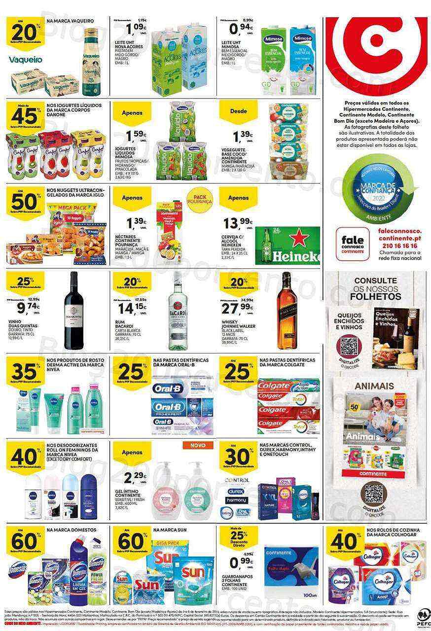 Antevisão Folheto CONTINENTE Promoções Fim de Semana - 3 a 6 fevereiro