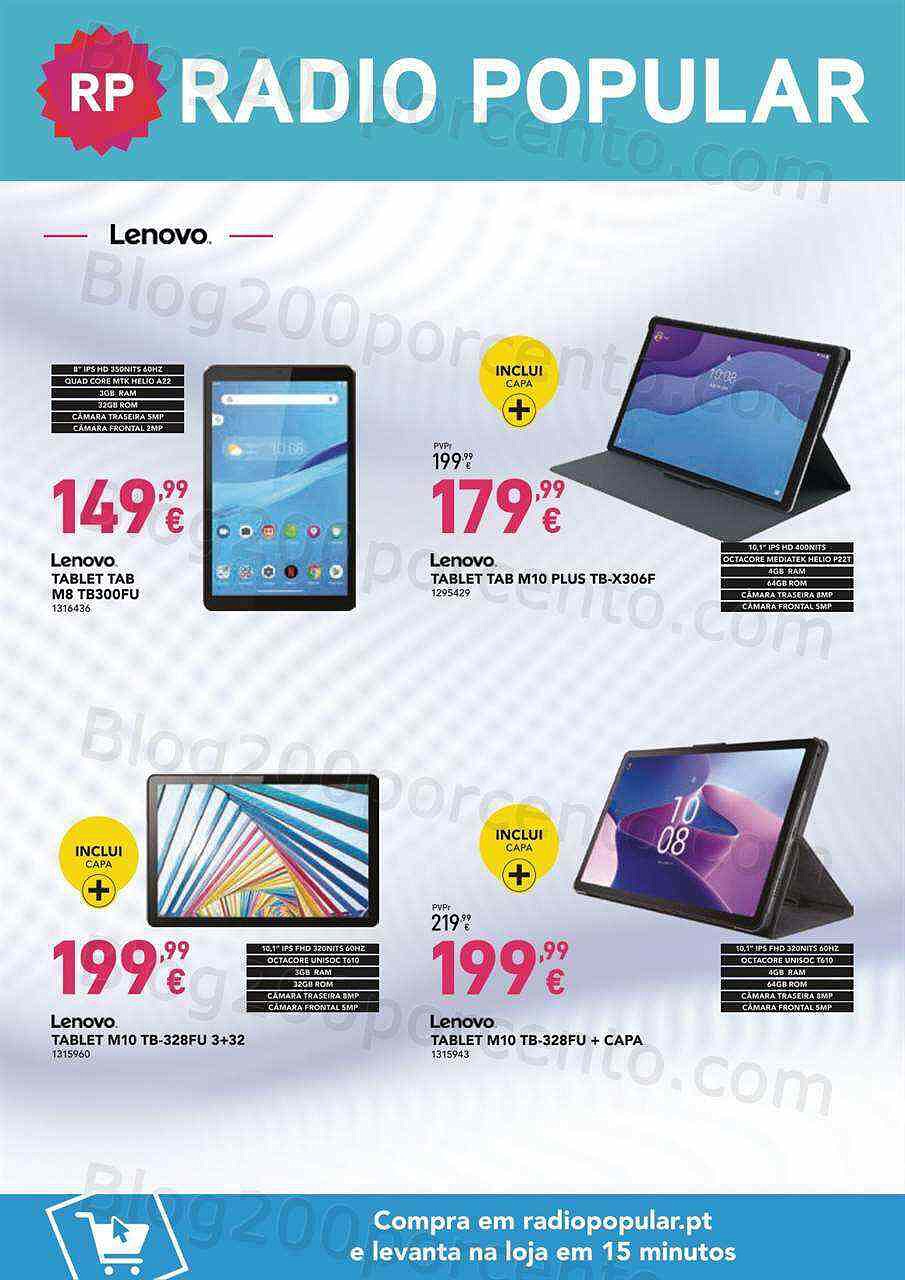 Antevisão Folheto RADIO POPULAR Especial Tablets Promoções até 28 fevereiro