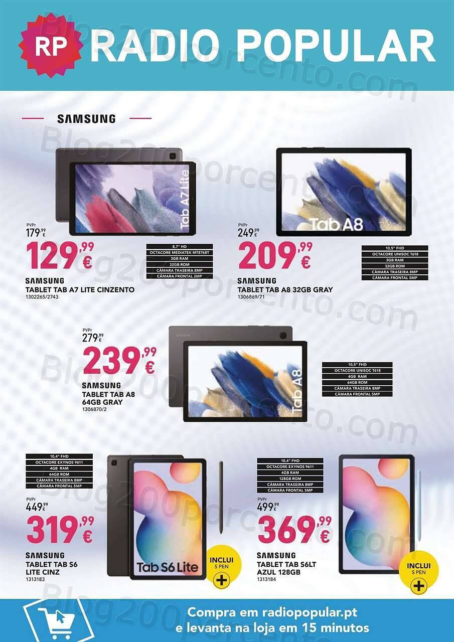 Antevisão Folheto RADIO POPULAR Especial Tablets Promoções até 28 fevereiro