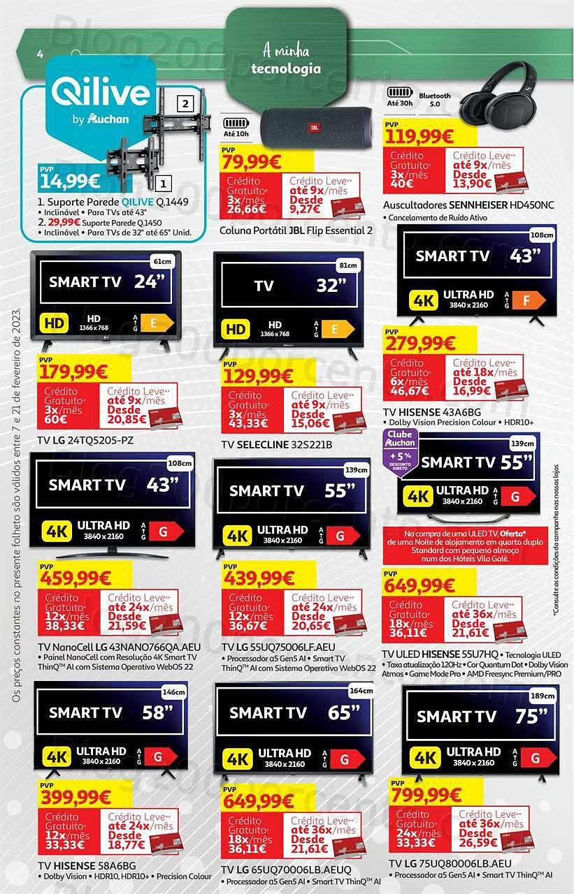 Antevisão Folheto AUCHAN Bazar Promoções de 7 a 21 fevereiro