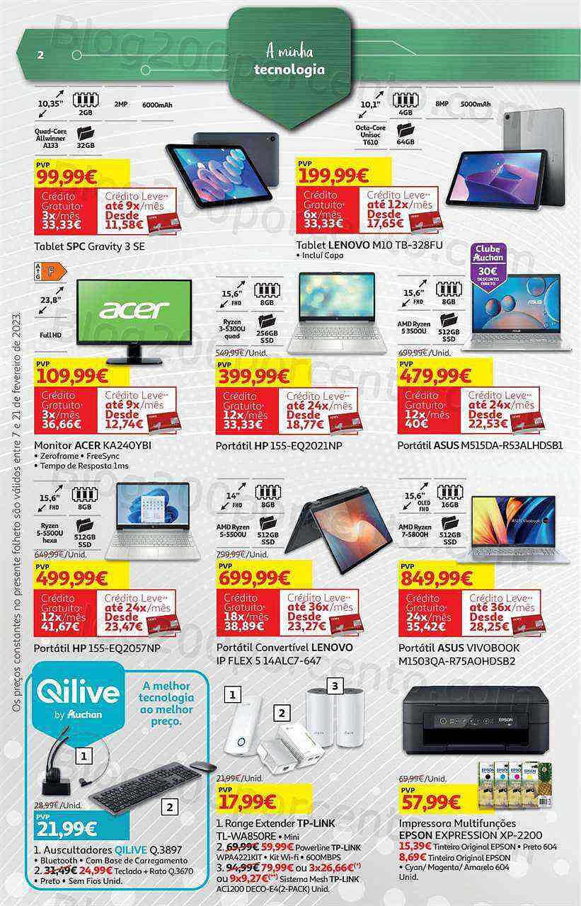 Antevisão Folheto AUCHAN Bazar Promoções de 7 a 21 fevereiro