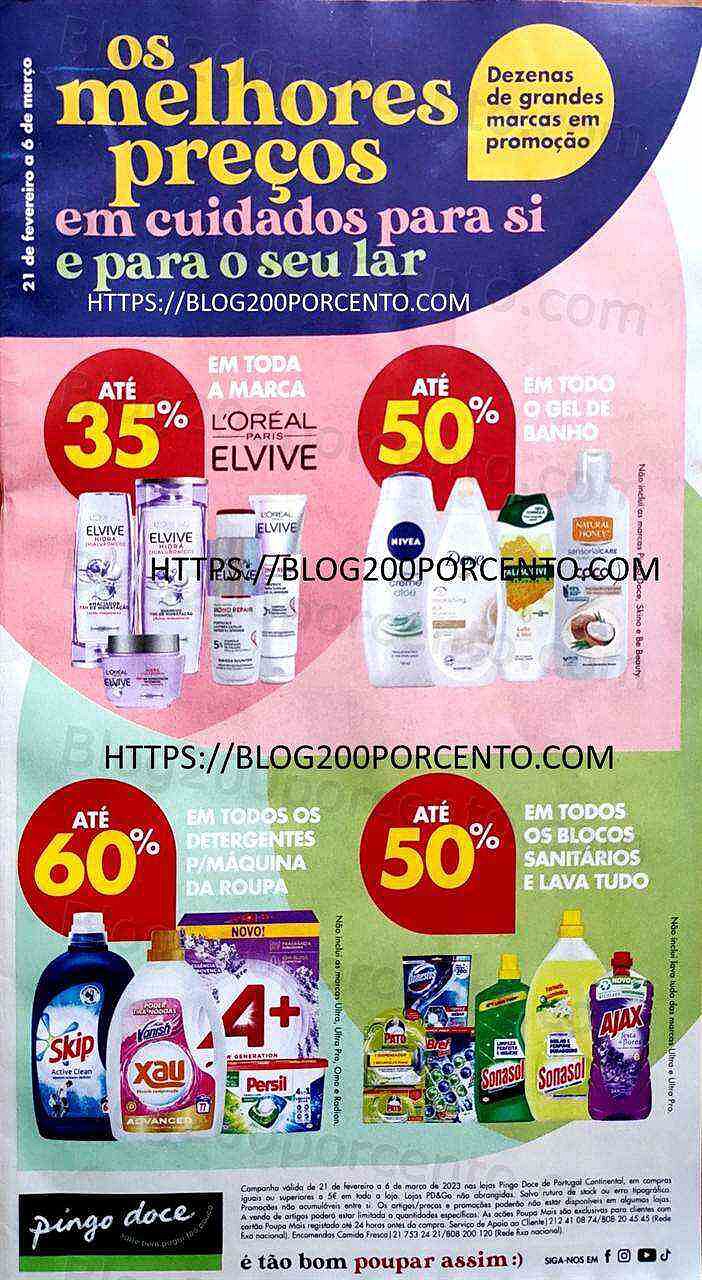 Antevisão Folheto PINGO DOCE Higiene e Limpeza Promoções de 21 Fevereiro a 6 março