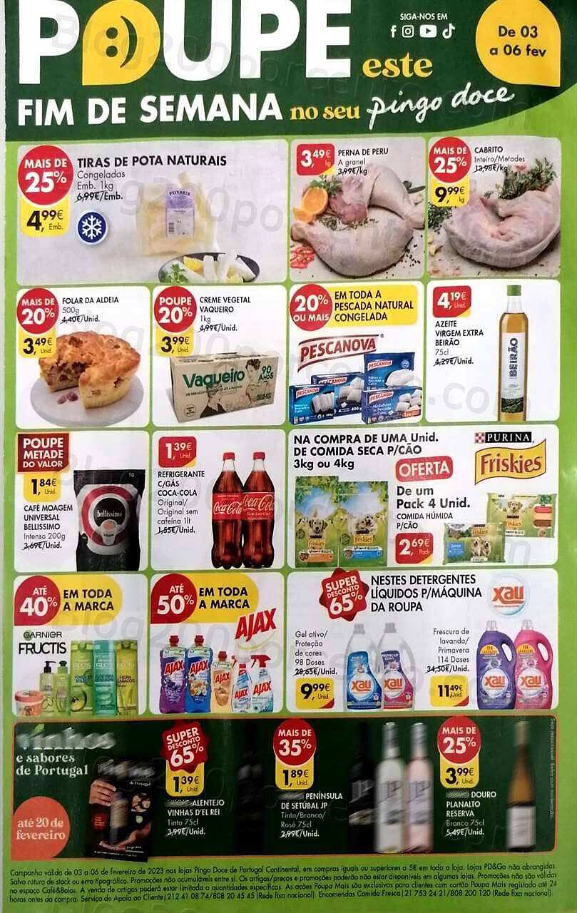 Antevisão Folheto PINGO DOCE Promoções Fim de Semana - 3 a 6 fevereiro
