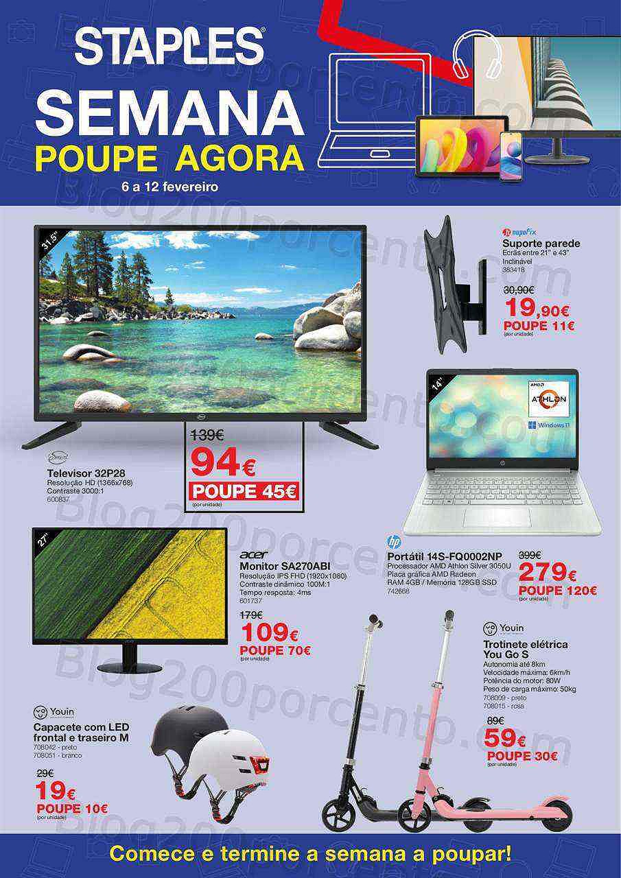 Antevisão Folheto STAPLES Promoções de 6 a 12 fevereiro
