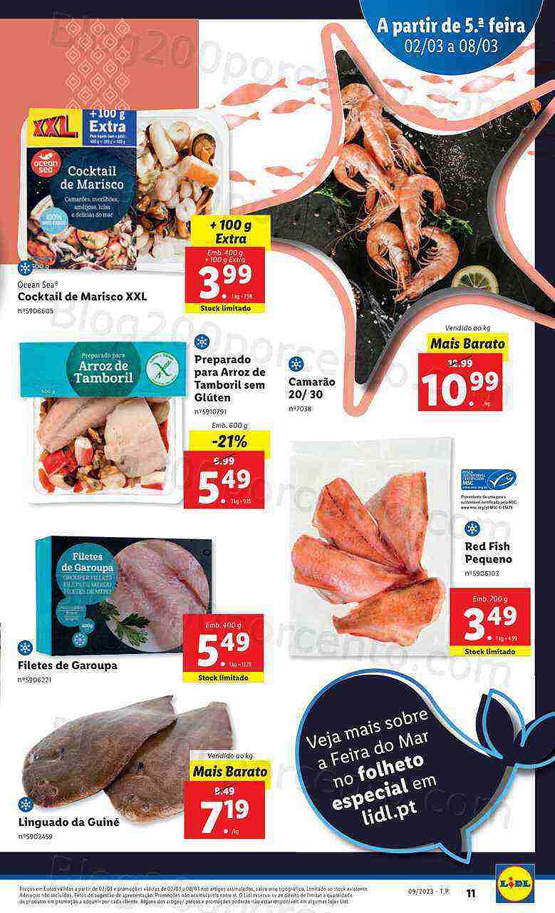 Antevisão Folheto LIDL Especial Feira do Mar Promoções de 2 a 8 março