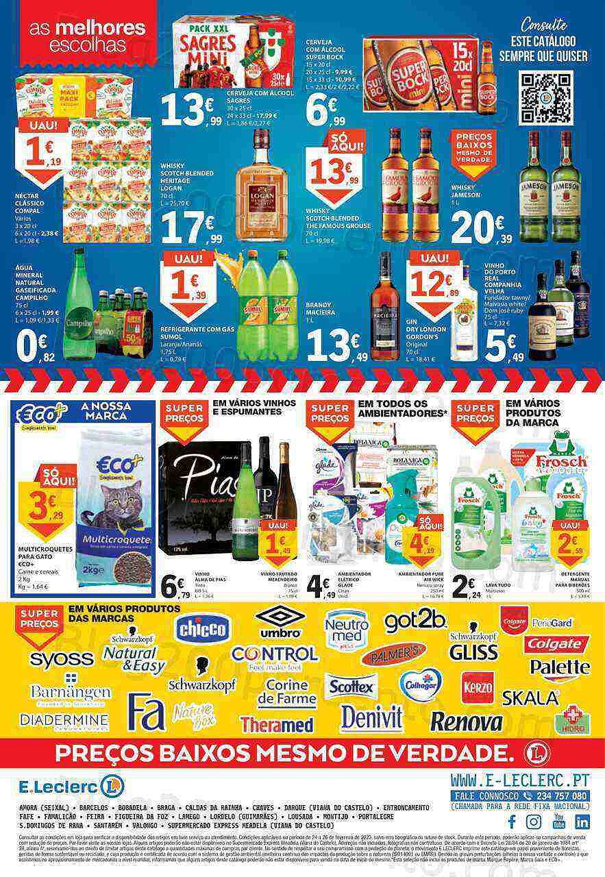 Antevisão Folheto E-LECLERC Promoções Fim de Semana - 24 a 26 fevereiro