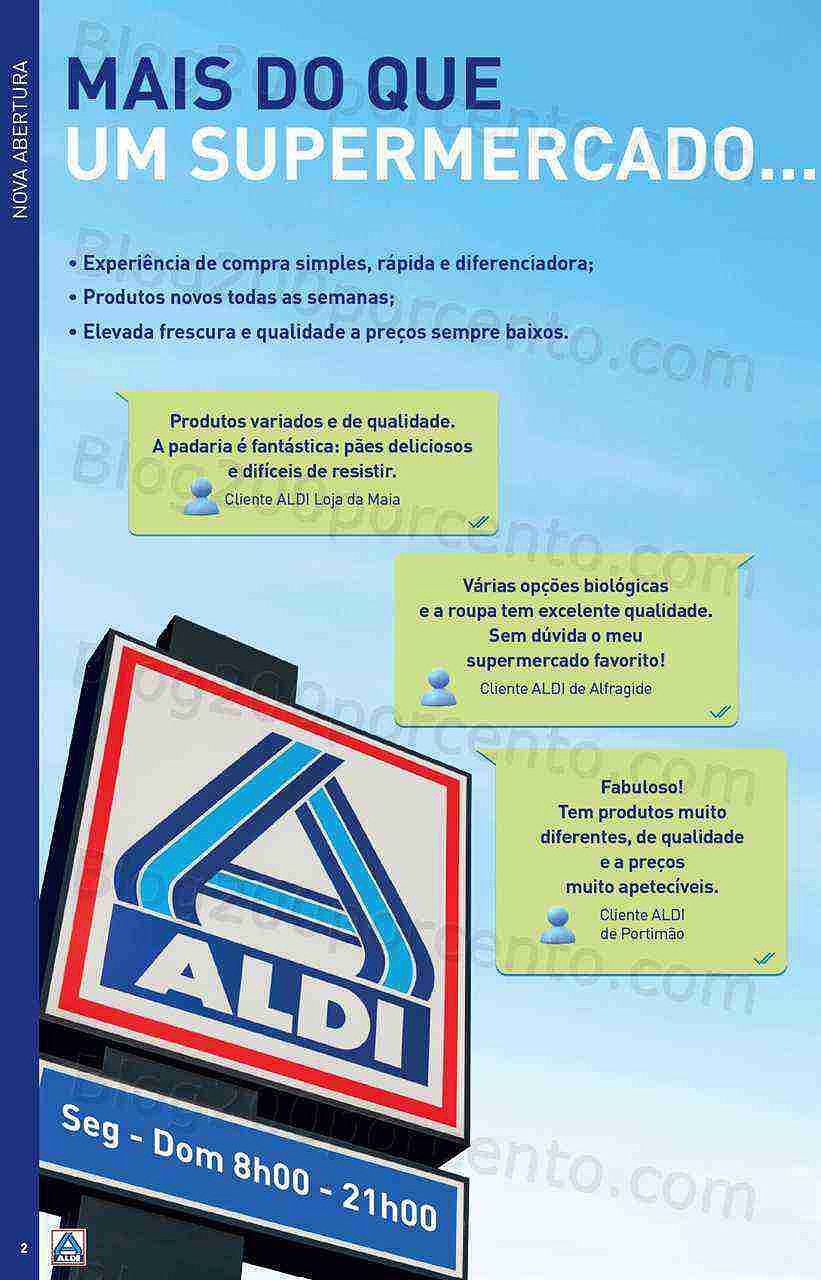 Antevisão Folheto ALDI Aberturas Abrantes Promoções de 22 a 28 fevereiro