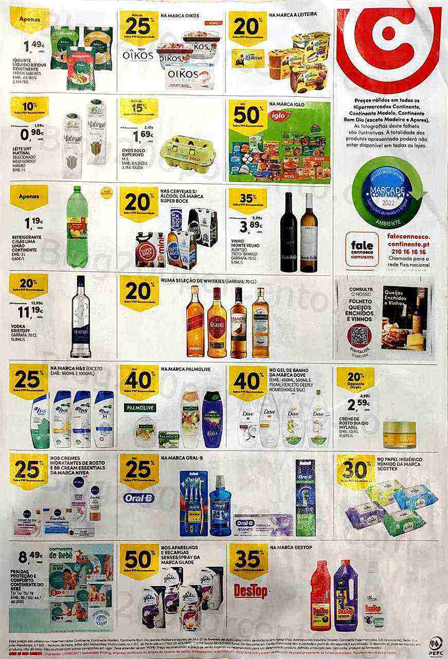 Antevisão Folheto CONTINENTE Promoções Fim de Semana - 24 a 27 fevereiro