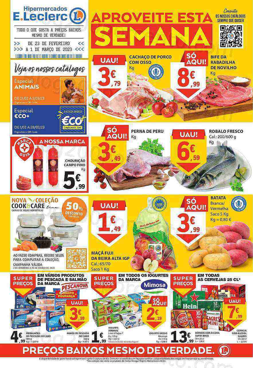 Antevisão Folheto E-LECLERC Promoções de 23 fevereiro a 1 março