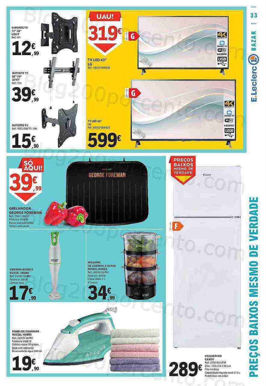 Antevisão Folheto E-LECLERC Bazar Promoções de 23 fevereiro a 1 março