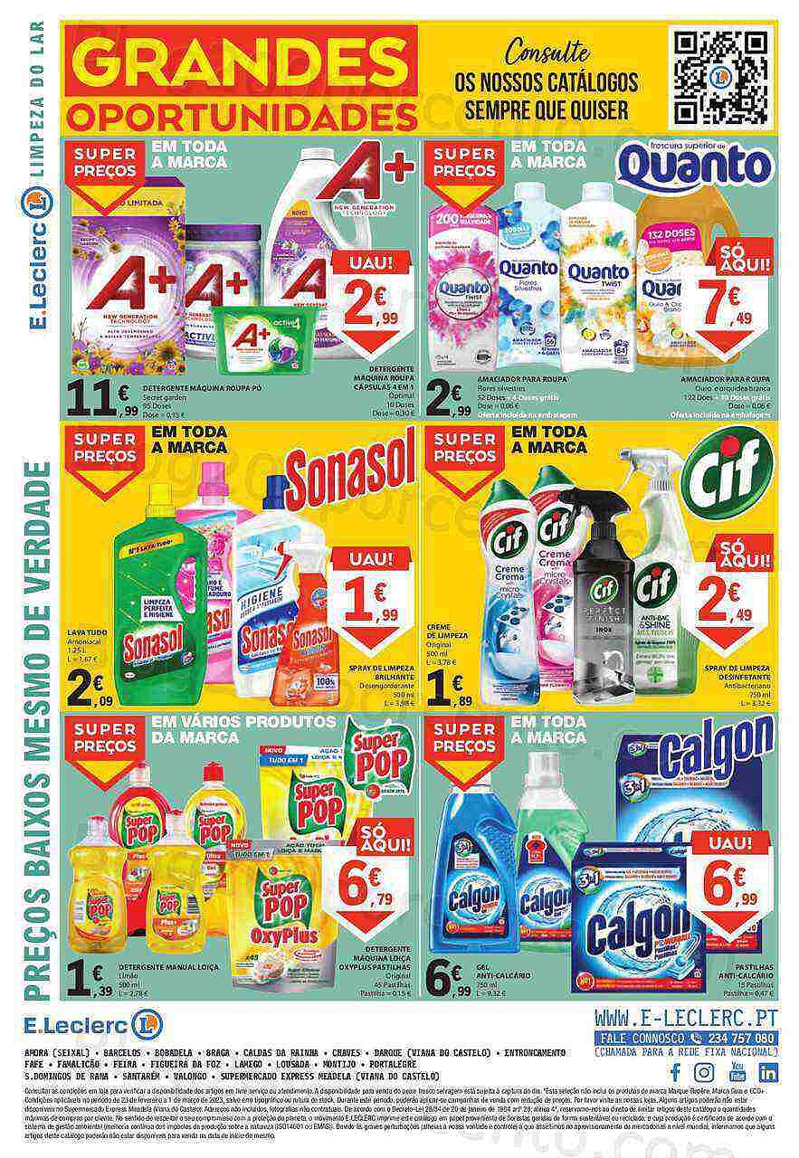 Antevisão Folheto E-LECLERC Promoções de 23 fevereiro a 1 março