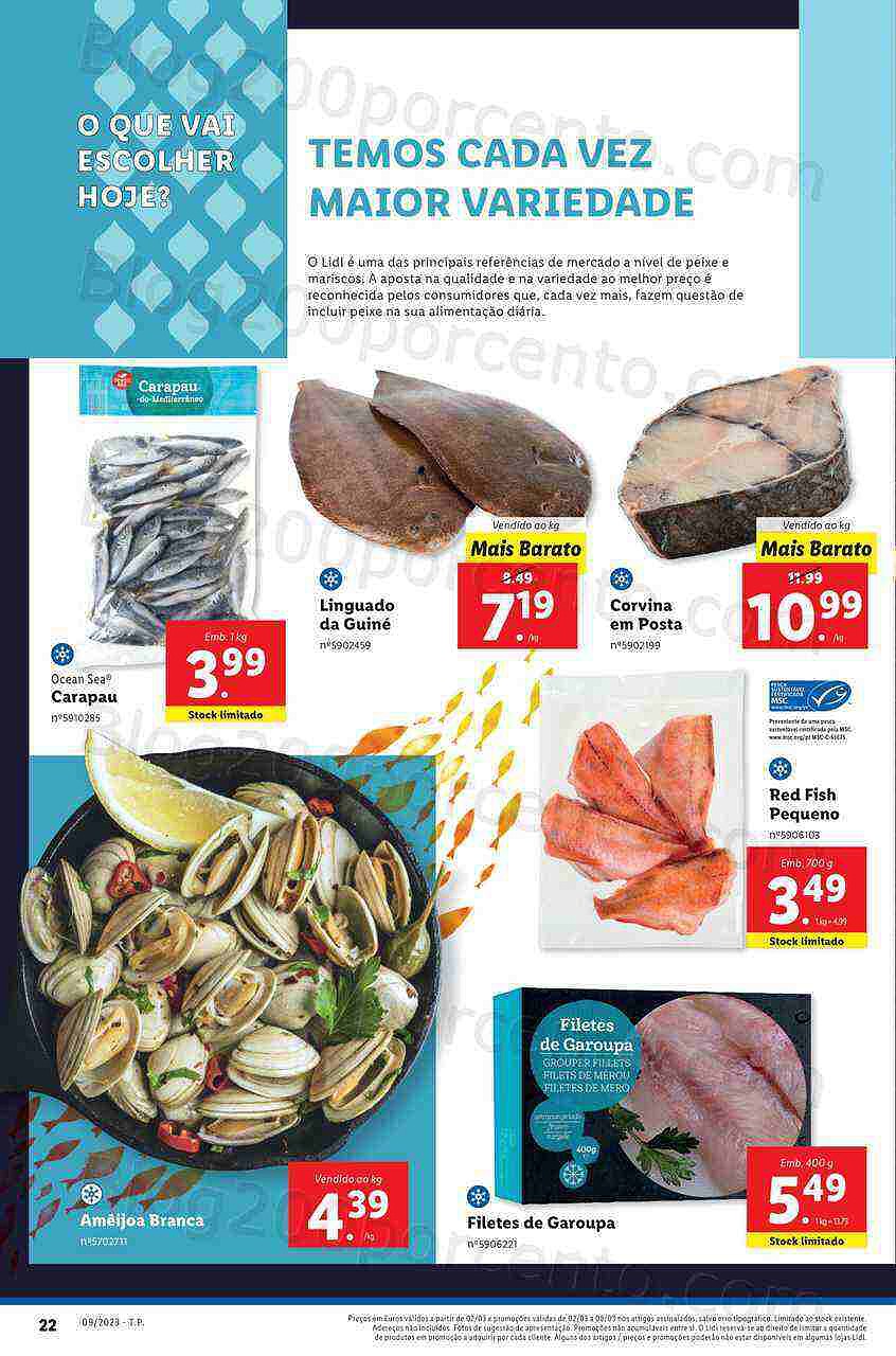 Antevisão Folheto LIDL Feira do Mar Promoções de 2 a 8 março