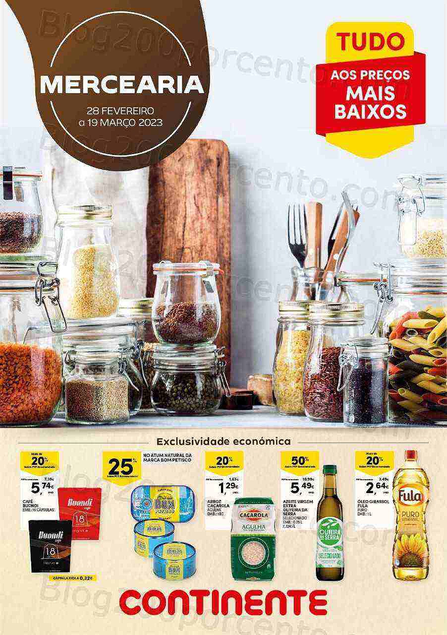 Antevisão Folheto CONTINENTE Especial Mercearia Promoções de 28 fevereiro a 19 março