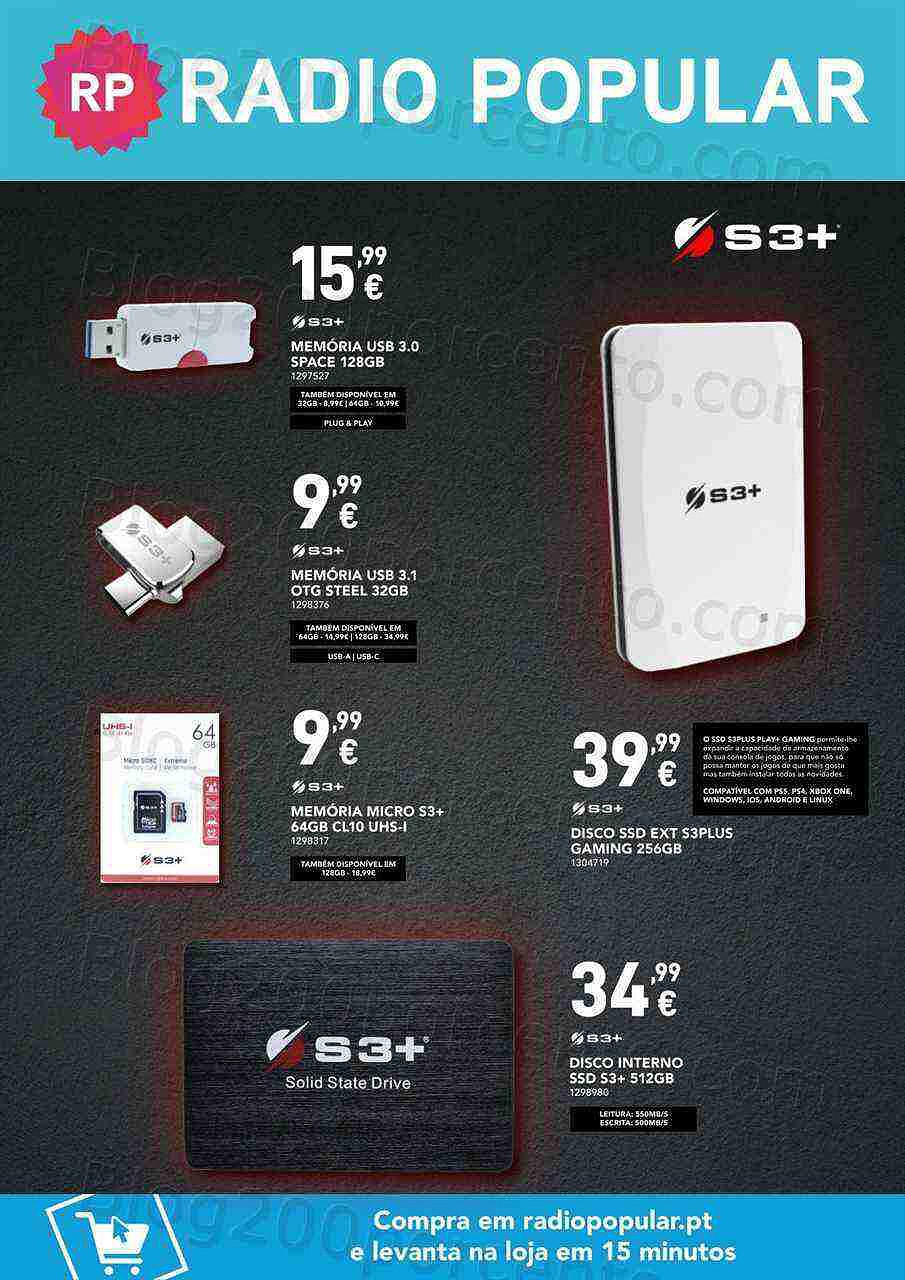 Antevisão Folheto RADIO POPULAR Especial Armazenamento Promoções até 28 fevereiro