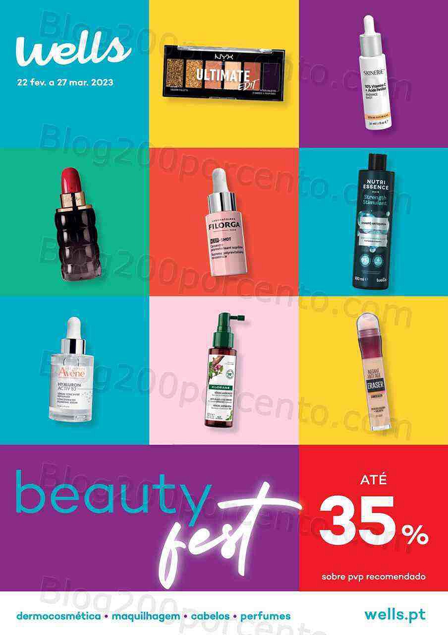 Antevisão Folheto WELLS Beauty Fest Promoções até 27 março