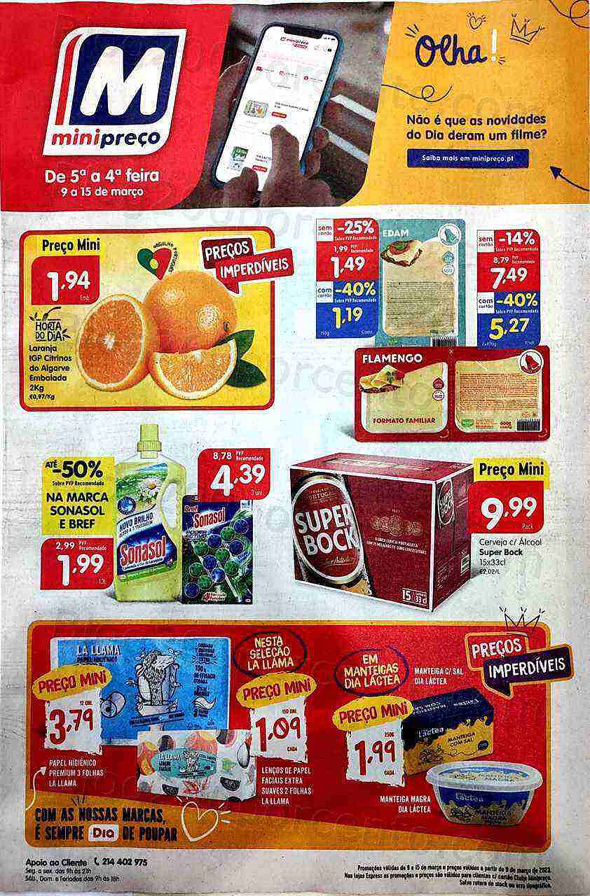 Antevisão Folheto MINIPREÇO Promoções de 9 a 15 março