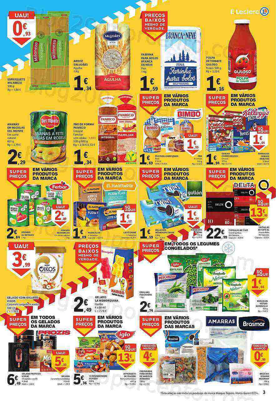 Antevisão Folheto E-LECLERC Promoções Fim de Semana - 10 a 12 março