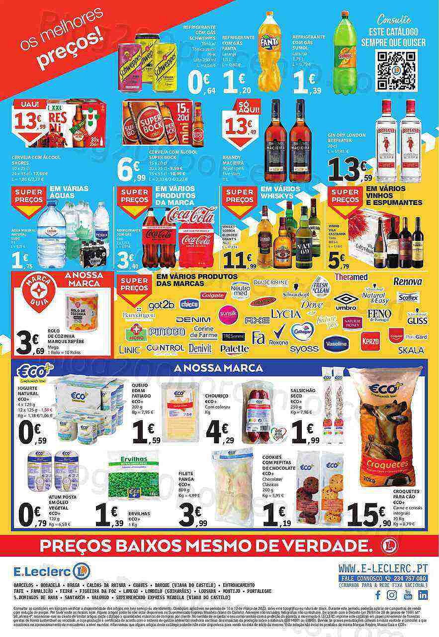 Antevisão Folheto E-LECLERC Promoções Fim de Semana - 10 a 12 março