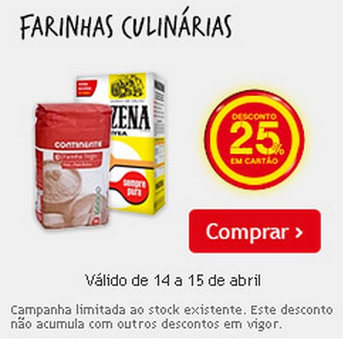 25% de desconto | CONTINENTE | até 15 abril