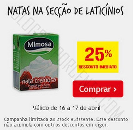 25% de desconto | CONTINENTE | até 17 abril - Natas