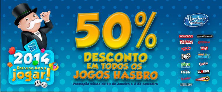 50 por cento de desconto em jogos hasbro na toysrus