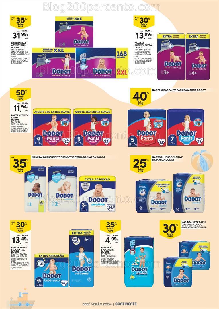 Antevisão Folheto CONTINENTE Bebé Verão Promoções de 2 a 14 julho