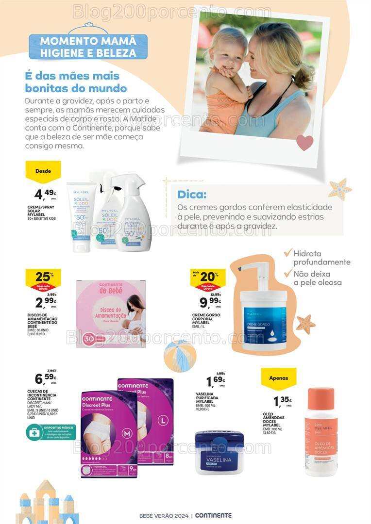 Antevisão Folheto CONTINENTE Bebé Verão Promoções de 2 a 14 julho