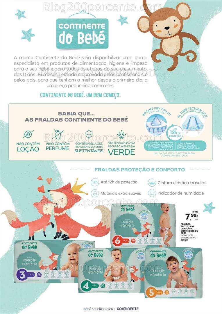 Antevisão Folheto CONTINENTE Bebé Verão Promoções de 2 a 14 julho