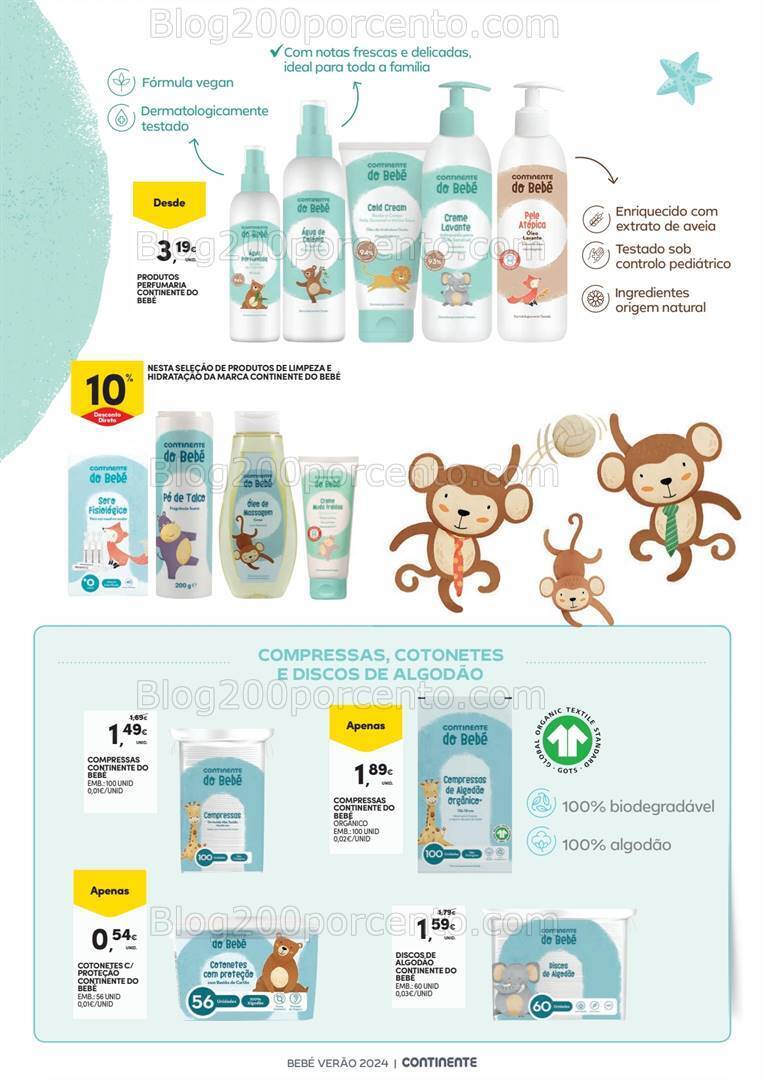 Antevisão Folheto CONTINENTE Bebé Verão Promoções de 2 a 14 julho