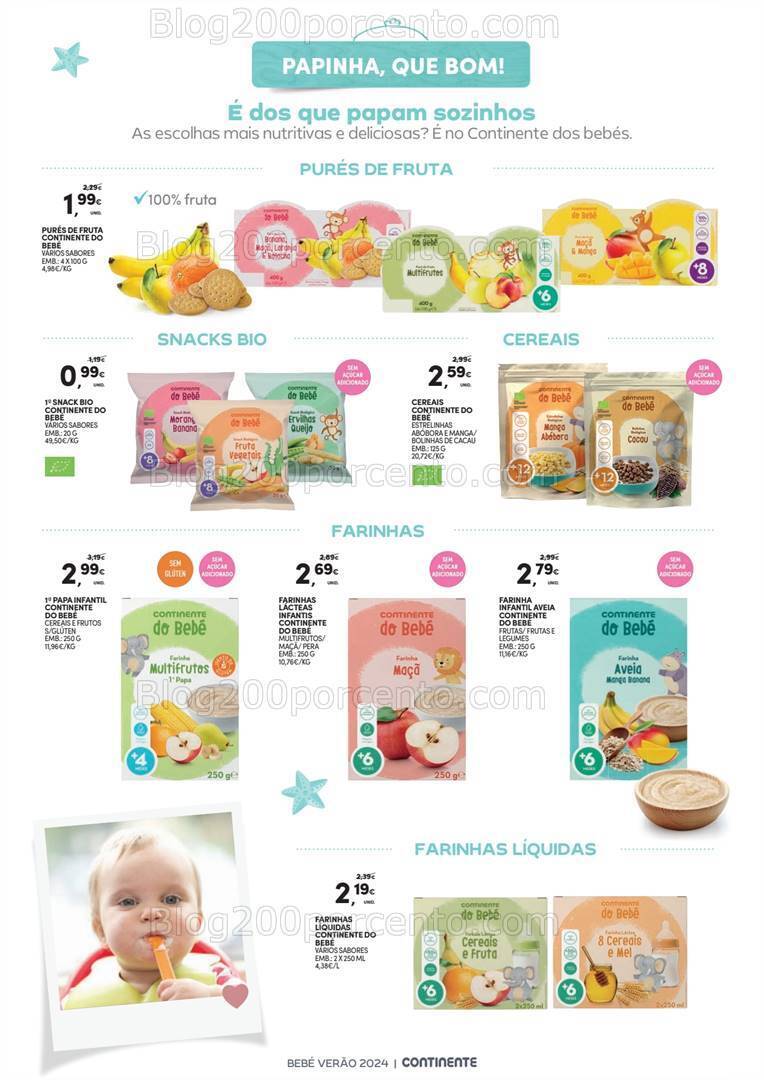 Antevisão Folheto CONTINENTE Bebé Verão Promoções de 2 a 14 julho