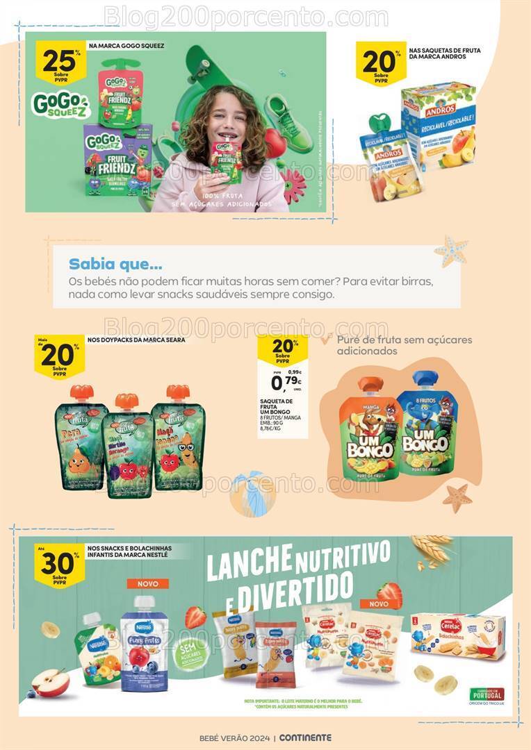 Antevisão Folheto CONTINENTE Bebé Verão Promoções de 2 a 14 julho