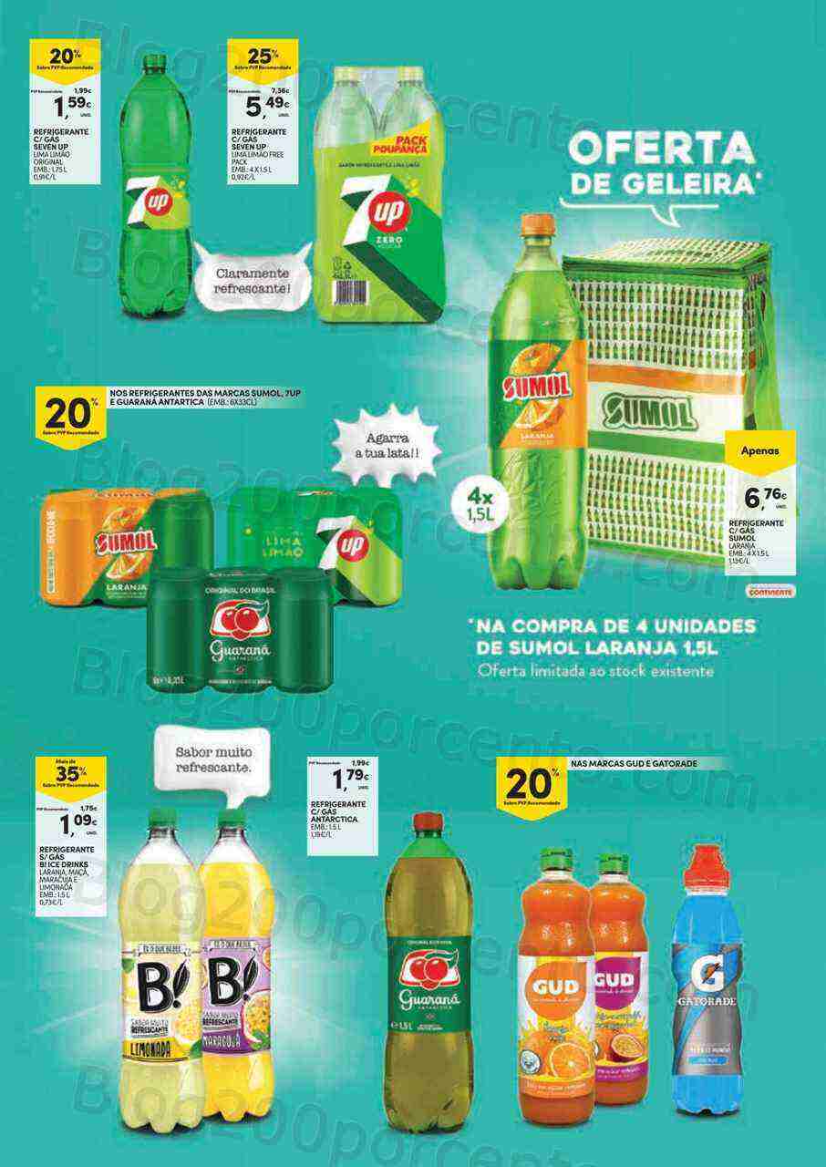 Antevisão Folheto CONTINENTE Bebidas Promoções de 9 a 21 maio
