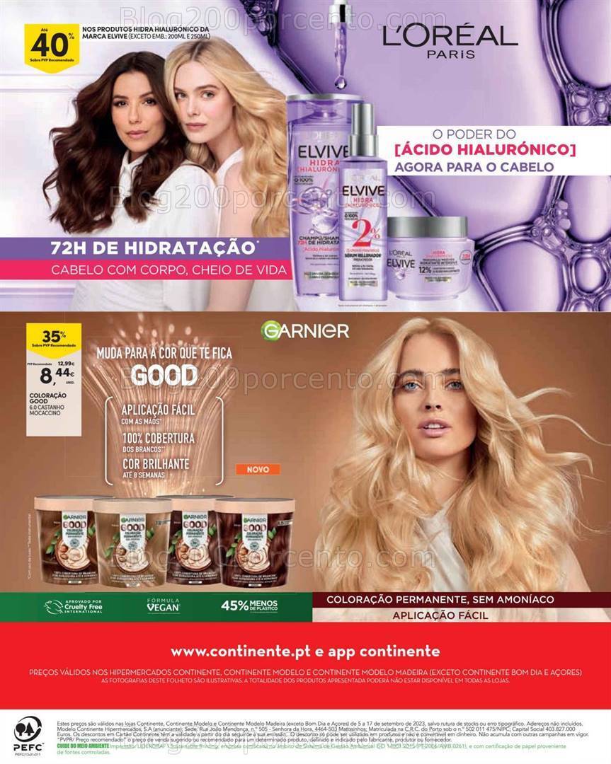 Antevisão Folheto CONTINENTE Beleza Promoções de 5 a 17 setembro