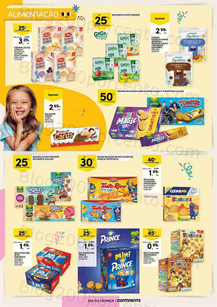 Antevisão Folheto CONTINENTE Especial Dia da Criança Promoções de 9 maio a 1 junho