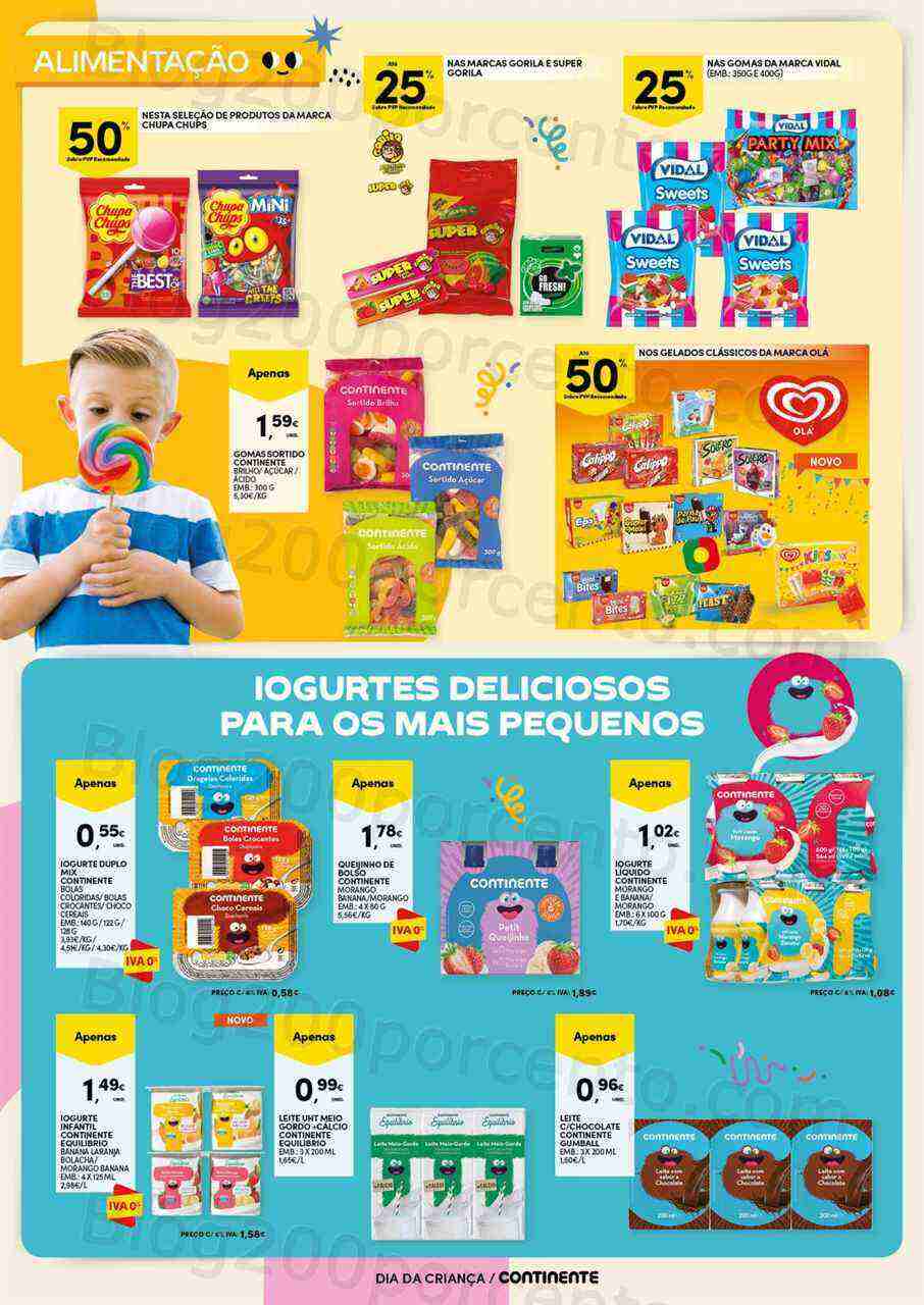 Antevisão Folheto CONTINENTE Especial Dia da Criança Promoções de 9 maio a 1 junho