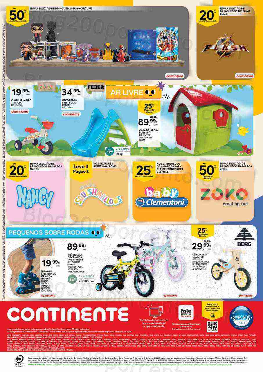 Antevisão Folheto CONTINENTE Especial Dia da Criança Promoções de 9 maio a 1 junho
