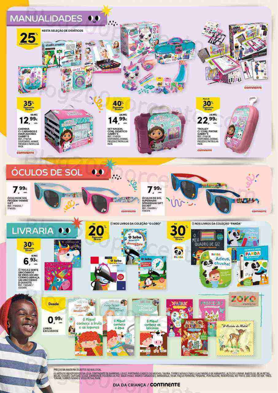 Antevisão Folheto CONTINENTE Especial Dia da Criança Promoções de 9 maio a 1 junho