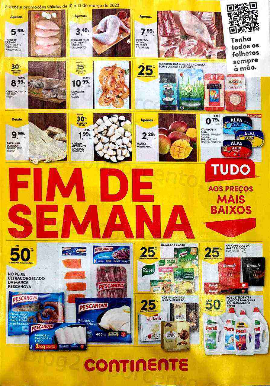 Antevisão Folheto CONTINENTE Promoções Fim de Semana - 10 a 13 março