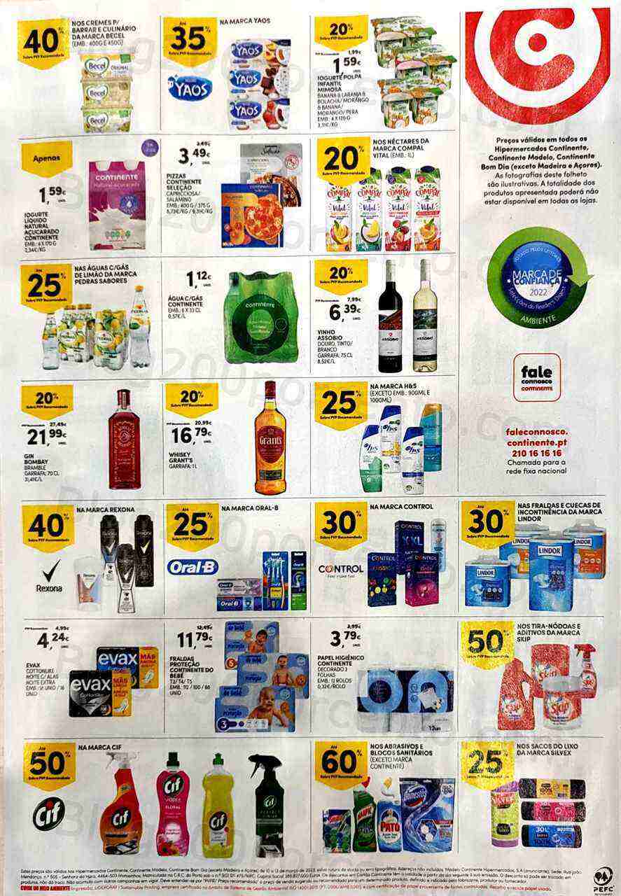 Antevisão Folheto CONTINENTE Promoções Fim de Semana - 10 a 13 março