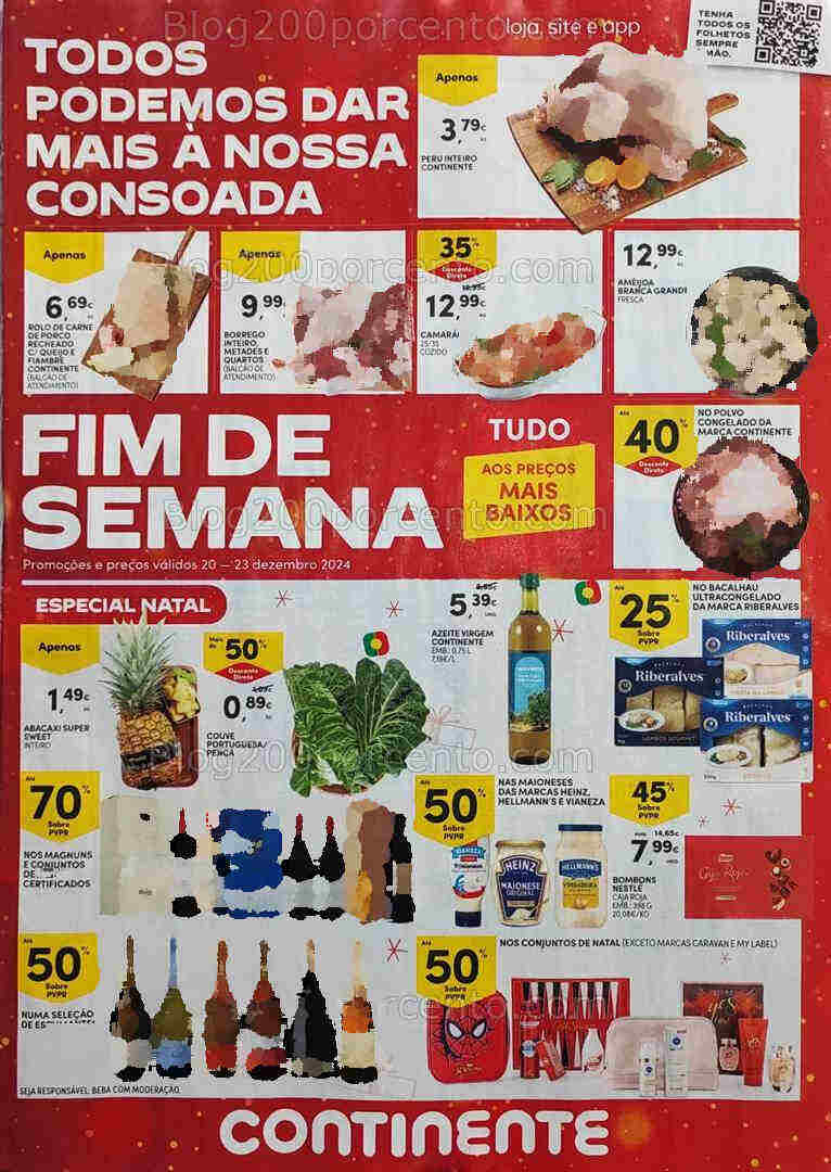Antevisão Folheto CONTINENTE Promoções Fim de Semana - 20 a 23 dezembro