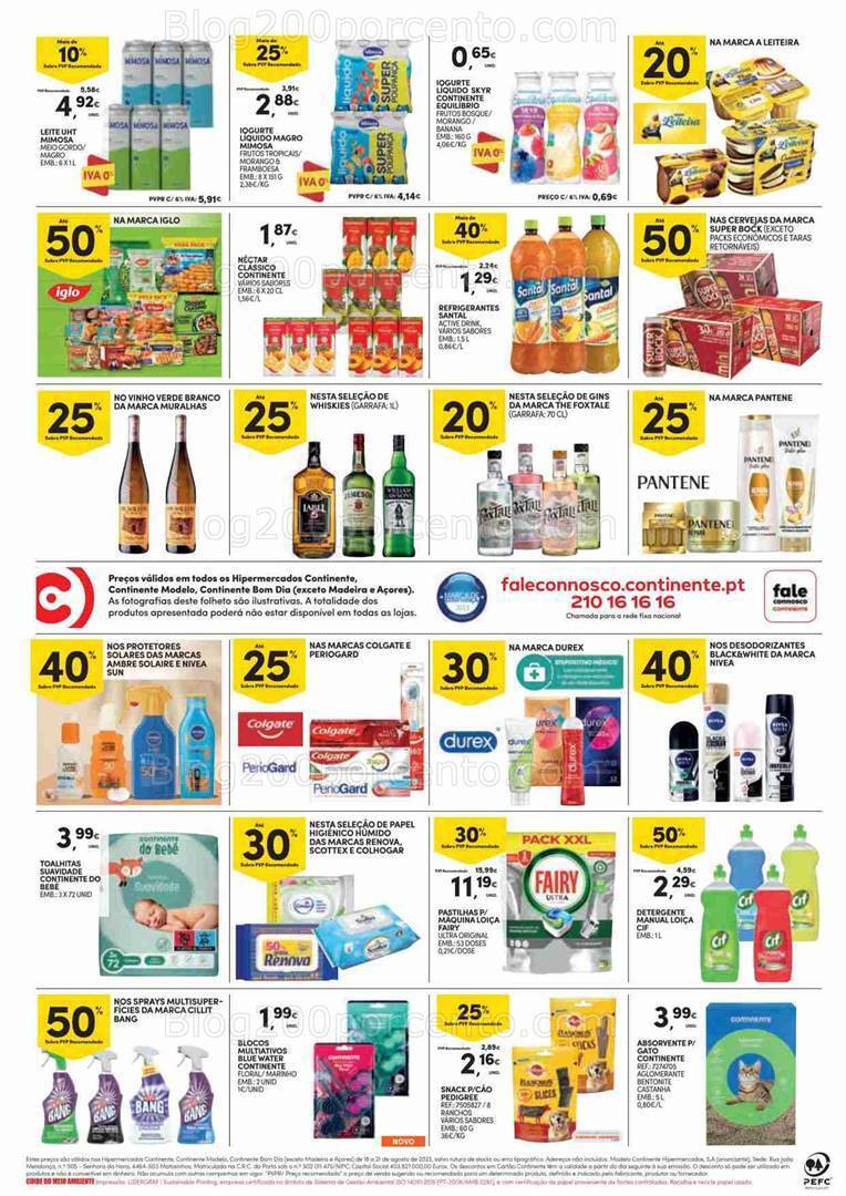 Antevisão Folheto CONTINENTE Promoções Fim de Semana - 18 a 21 agosto