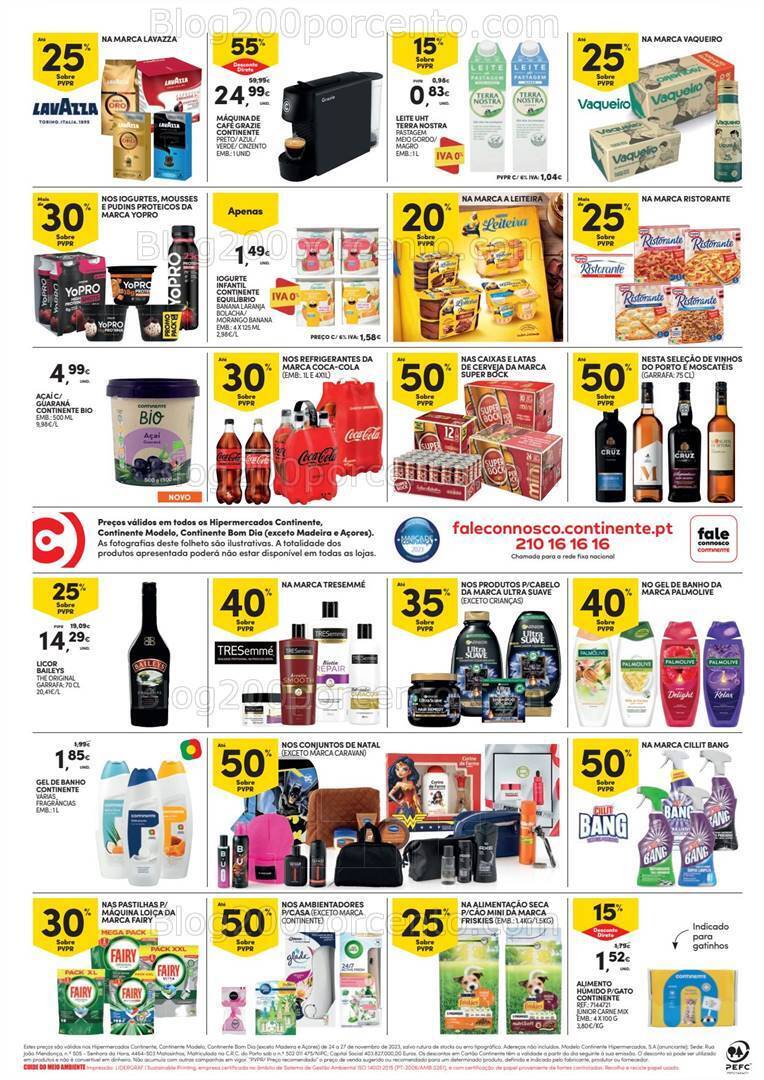 Antevisão Folheto CONTINENTE Promoções Fim de Semana - 24 a 27 novembro