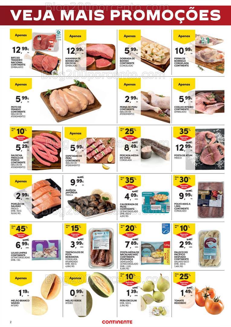 Antevisão Folheto CONTINENTE Promoções Fim de Semana - 9 a 12 agosto