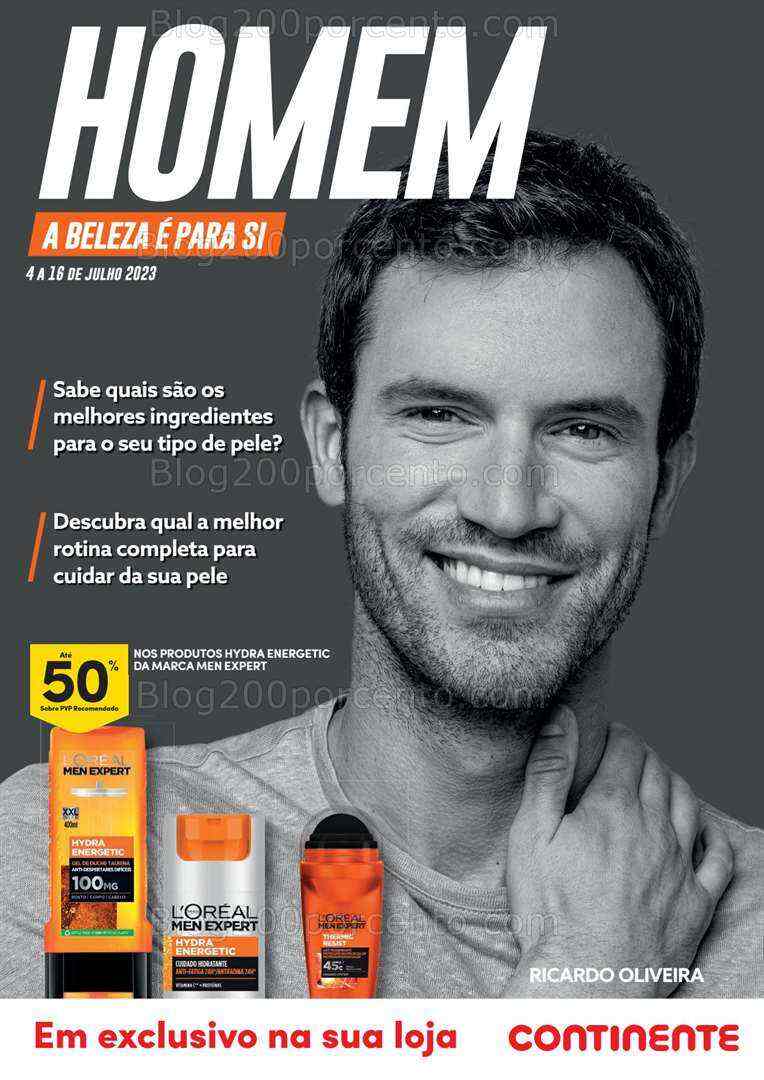 Antevisão Folheto CONTINENTE Homem Promoções de 4 a 16 julho