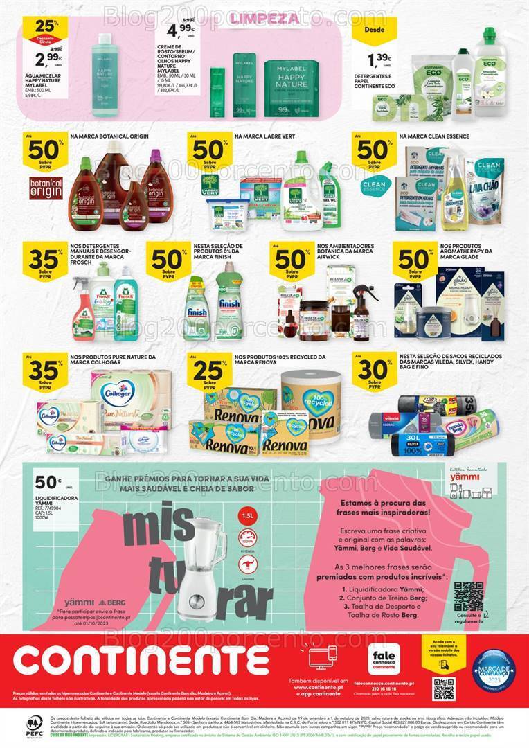 Antevisão Folheto CONTINENTE Vida Saudável Promoções de 19 setembro a 1 outubro