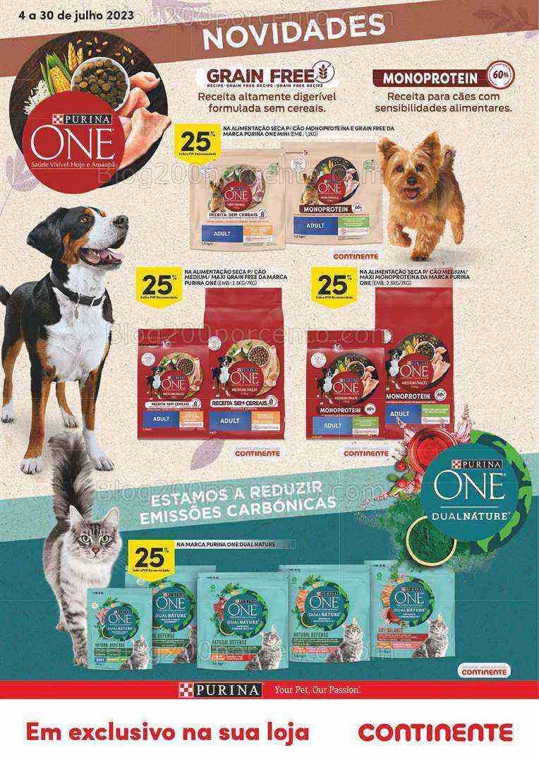 Antevisão Folheto CONTINENTE Pet Care Promoções de 4 a 30 julho