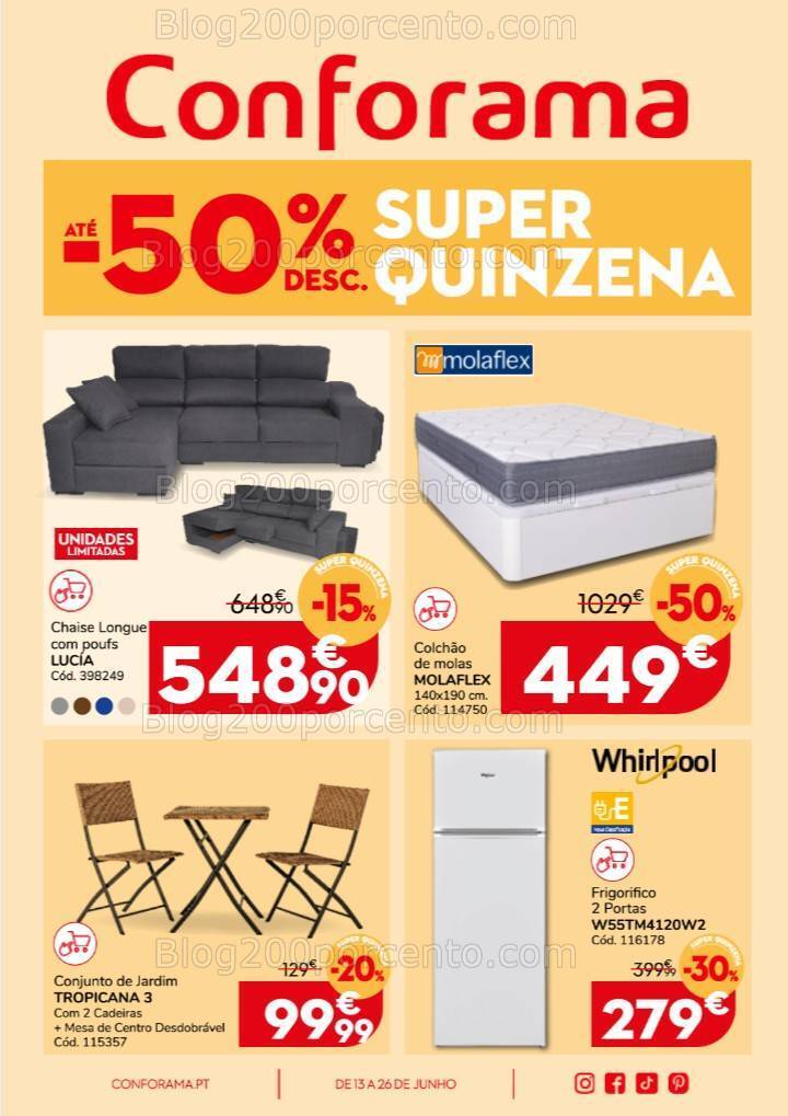 Antevisão Folheto CONFORAMA Promoções de 13 a 26 junho